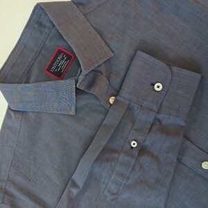 UNTUCKit Orville WF Slim Fit Blue Wrinkle-Free Button Down Shirt